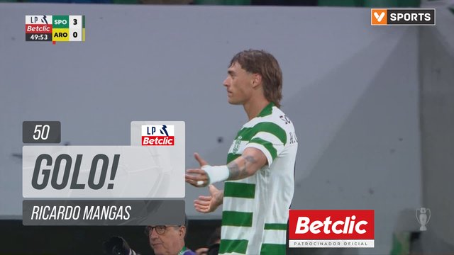 GOLO! Sporting, Ricardo Mangas aos 50', Sporting 4-0 Arouca