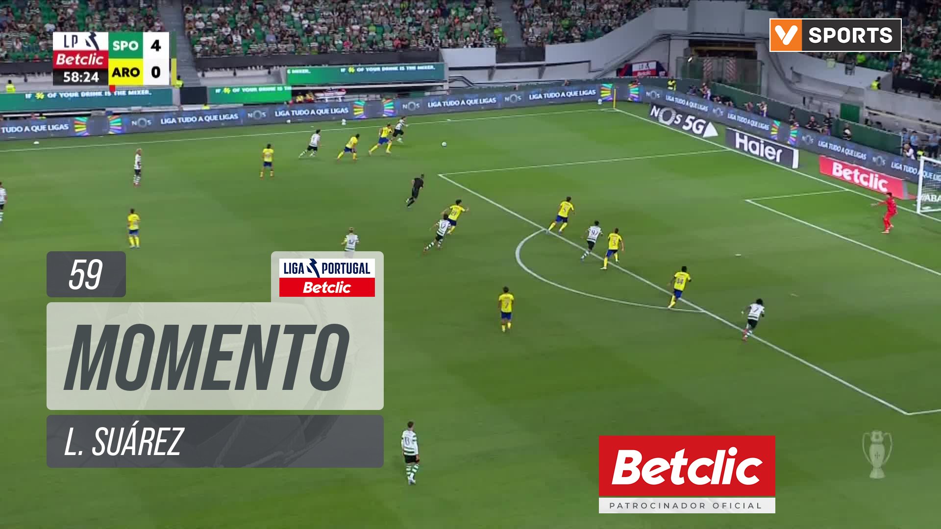 Sporting, Jogada, L. Suárez aos 59'