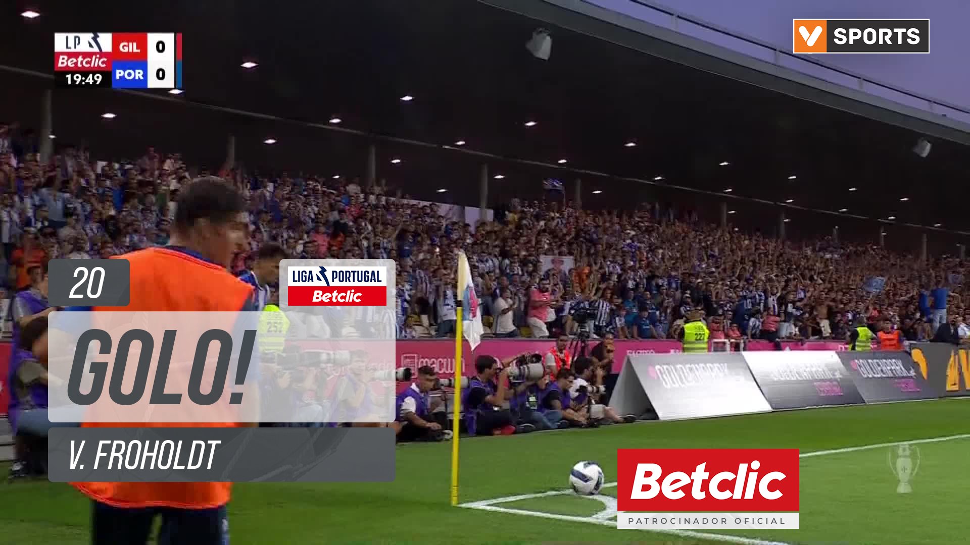 GOLO! FC Porto, V. Froholdt aos 20', Gil Vicente 0-1 FC Porto
