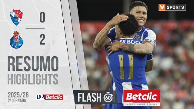 Liga Portugal Betclic (2ªJ): Resumo Flash Gil Vicente 0-2 FC Porto
