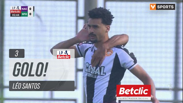 GOLO! Nacional, Léo Santos aos 3', Nacional 1-0 Sporting