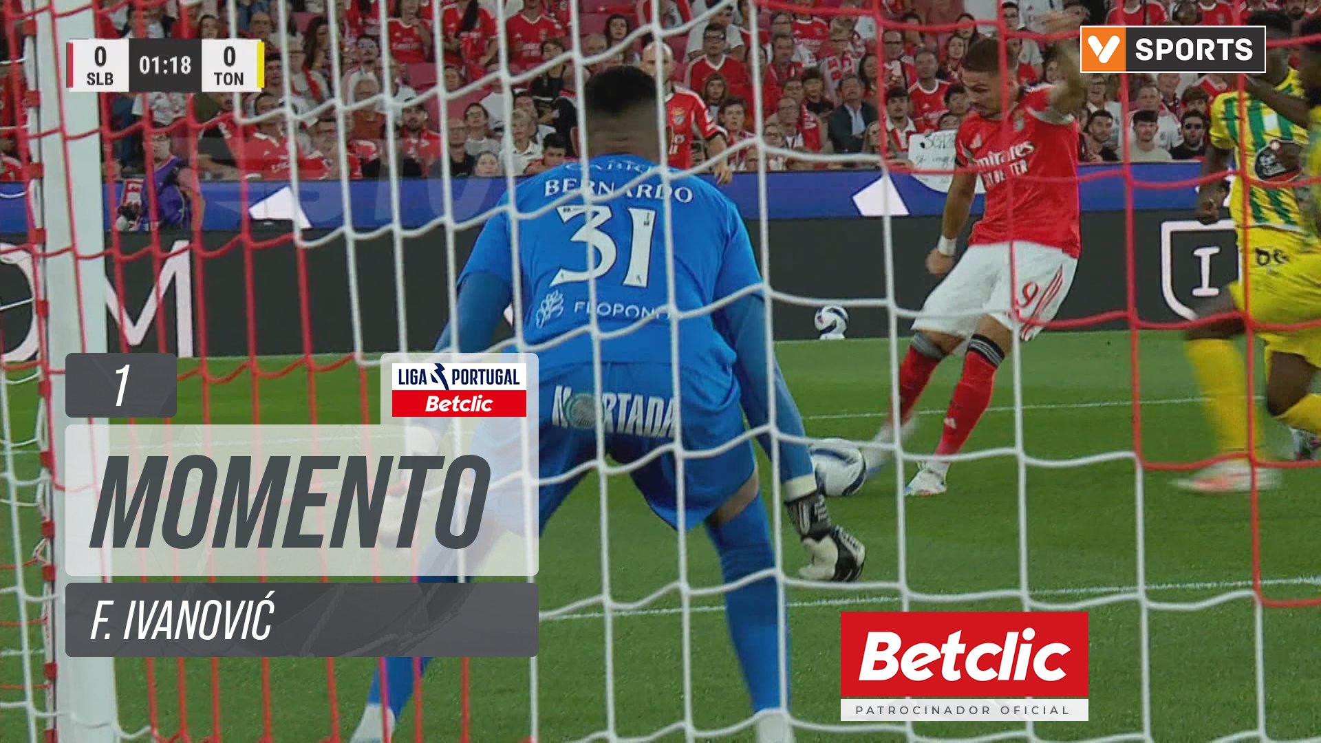 Benfica, Jogada, F. Ivanović aos 1'
