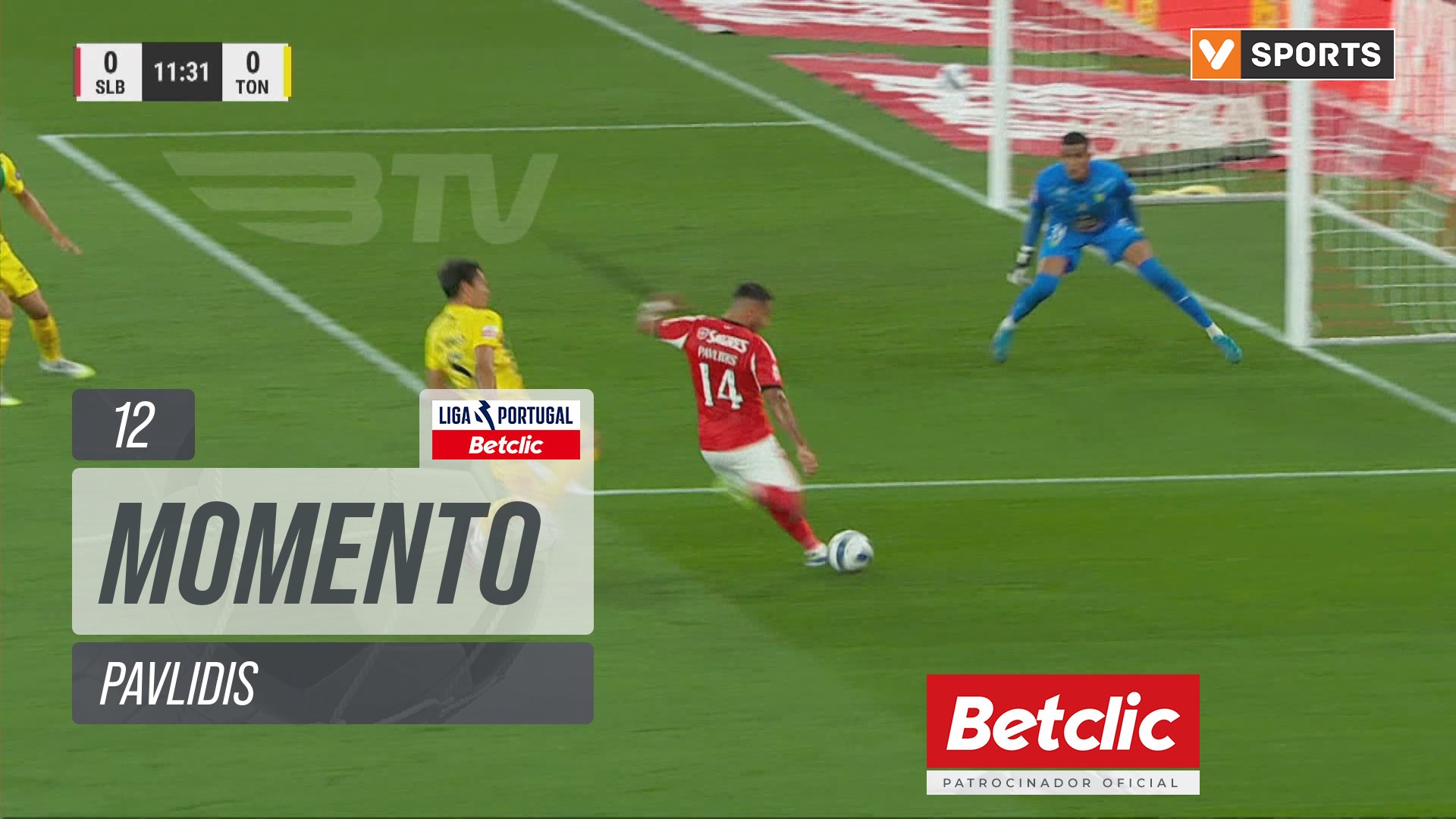 Benfica, Jogada, Pavlidis aos 12'