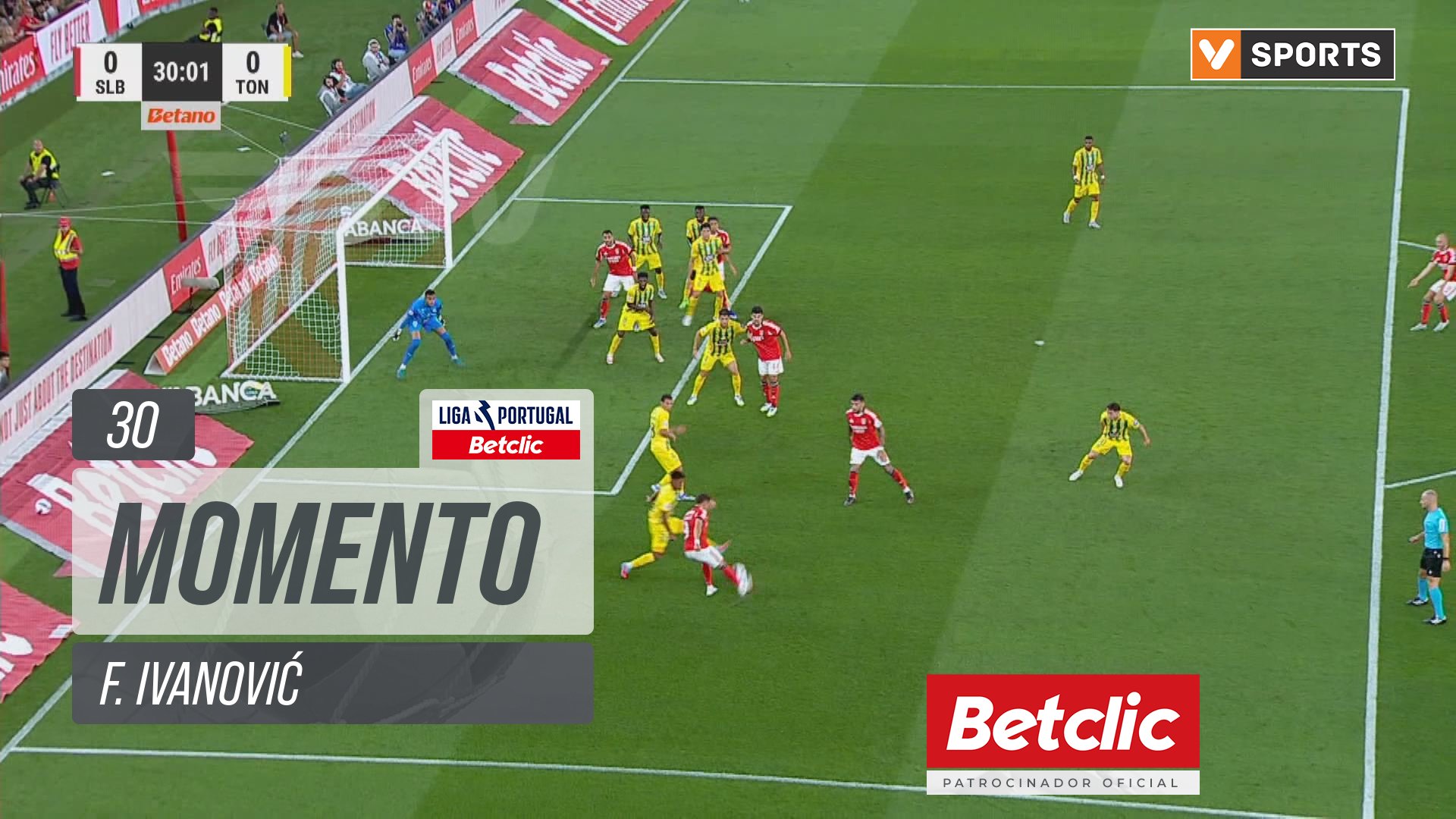Benfica, Jogada, F. Ivanović aos 30'