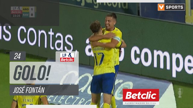 GOLO! Arouca, José Fontán aos 24', Arouca 1-0 Rio Ave