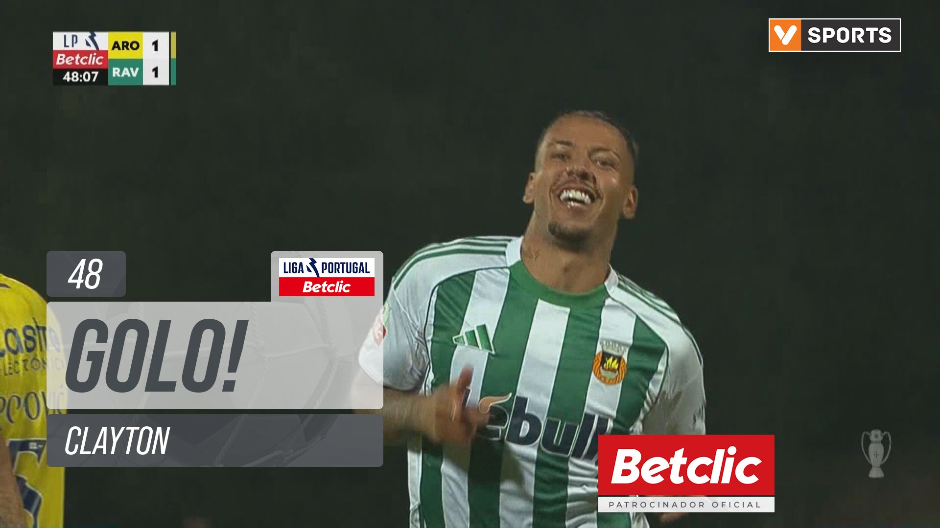 GOLO! Rio Ave, Clayton aos 48', Arouca 1-1 Rio Ave