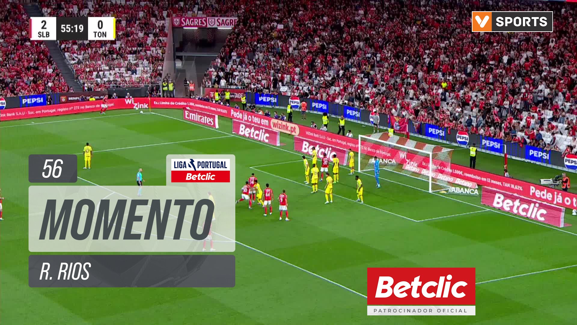 Benfica, Jogada, R. Rios aos 56'