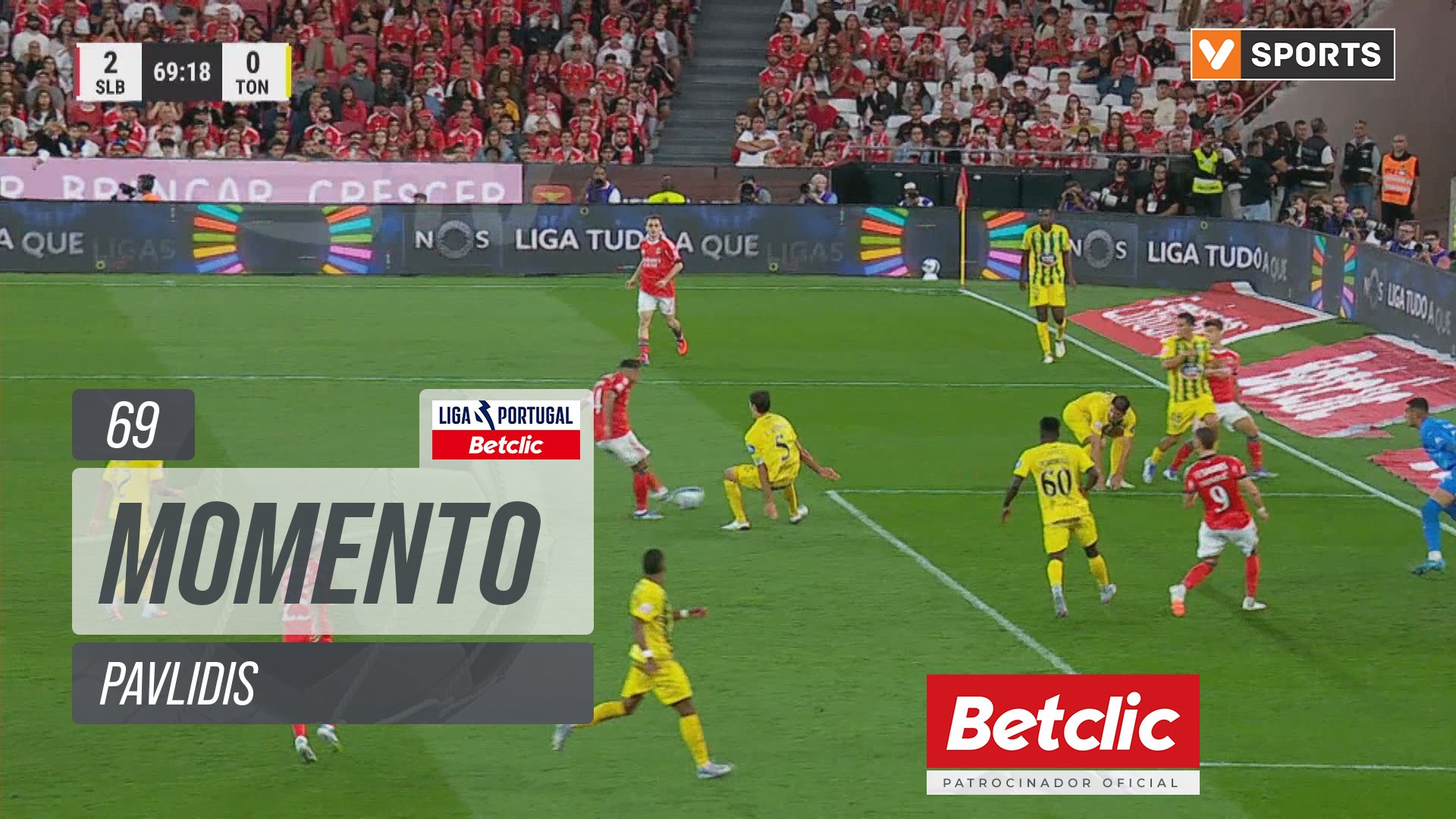 Benfica, Jogada, Pavlidis aos 69'