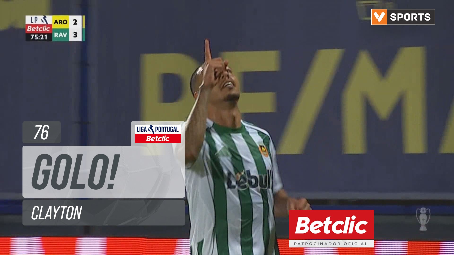 GOLO! Rio Ave, Clayton aos 76', Arouca 2-3 Rio Ave