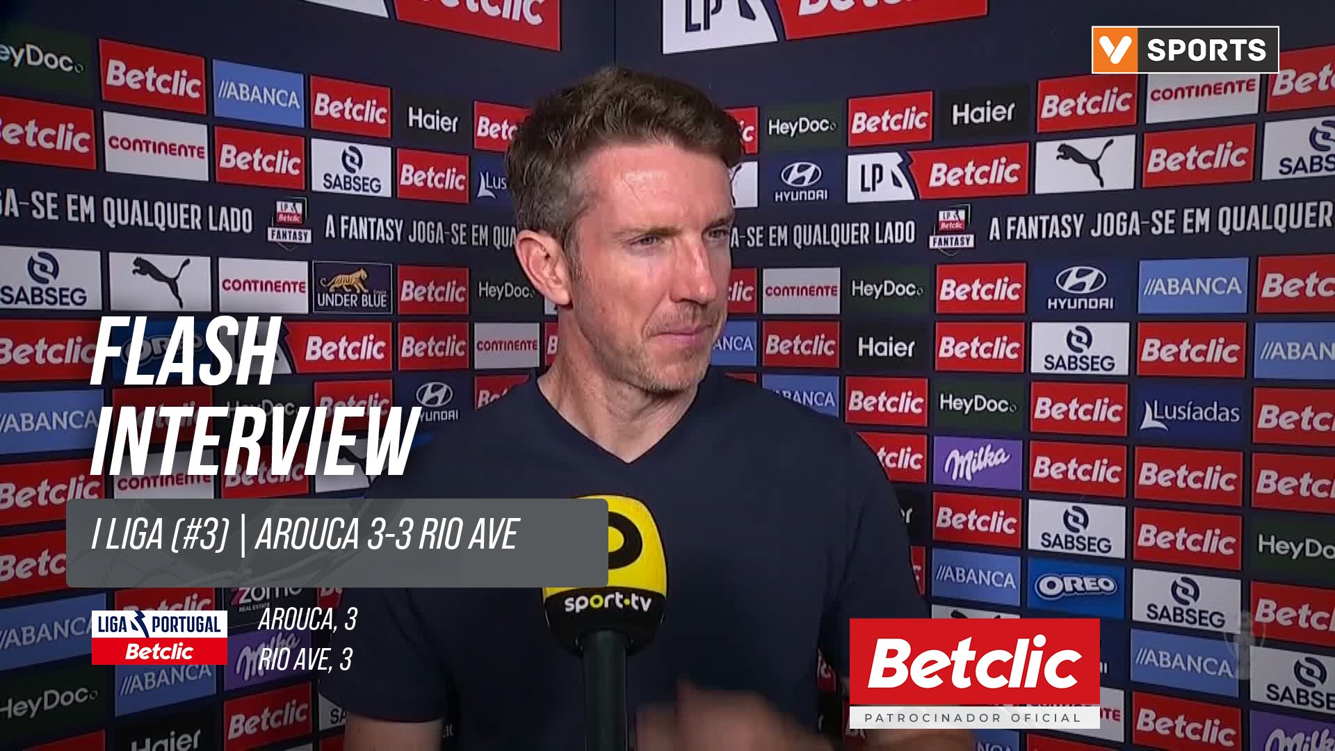 I Liga (#3) | Arouca 3-3 Rio Ave: Flash Interview Vasco Seabra