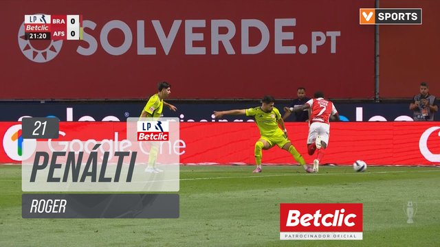 Braga, Penálti, Roger aos 21'