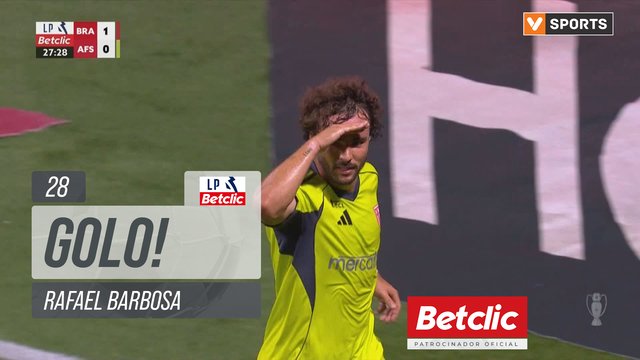 GOLO! AVS, Rafael Barbosa aos 28', Braga 1-1 AVS