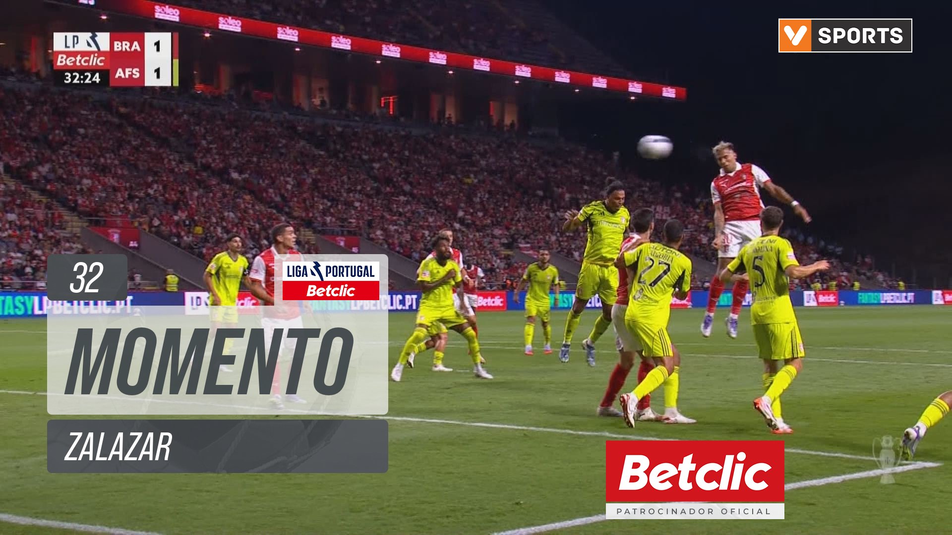 Braga, Jogada, Zalazar aos 32'
