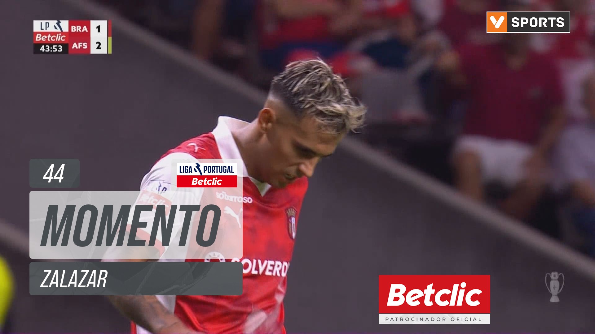 Braga, Jogada, Zalazar aos 44'