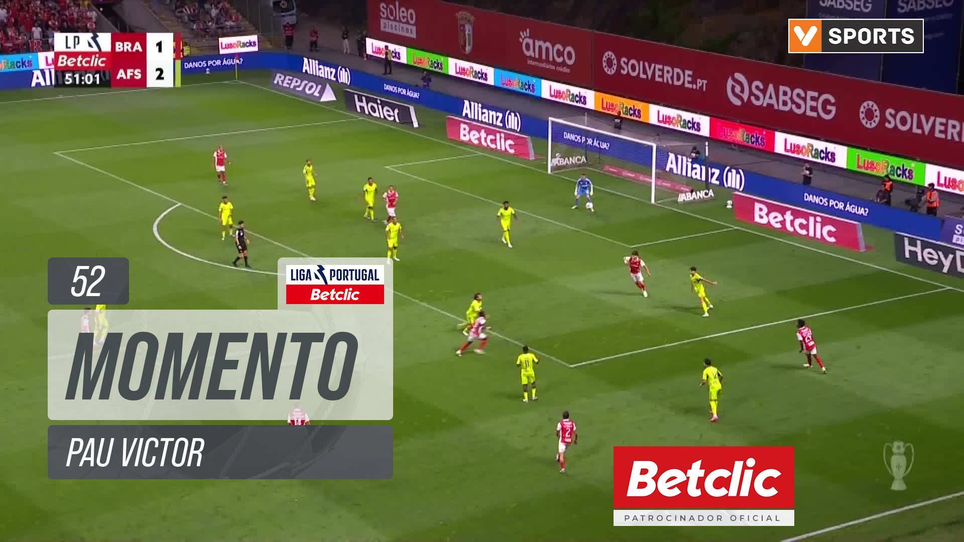 Braga, Jogada, Pau Victor aos 52'