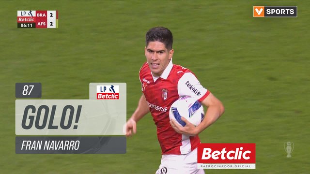 GOLO! Braga, Fran Navarro aos 87', Braga 2-2 AVS