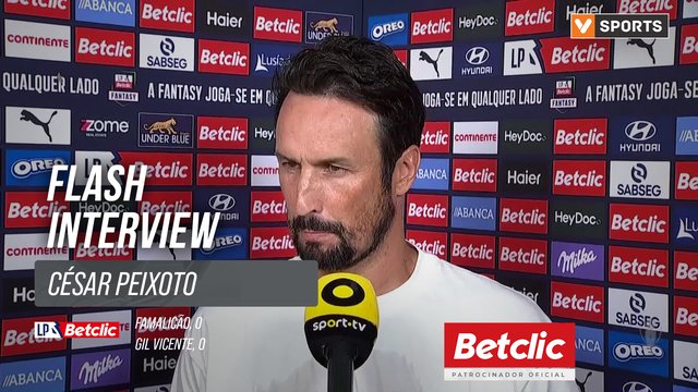 I Liga (#3) | Famalicão 0-0 Gil Vicente: Flash Interview César Peixoto