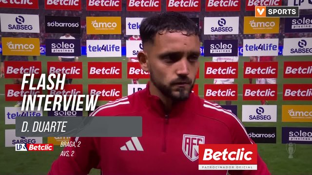 I Liga (#3) | Braga 2-2 AVS: Flash Interview D. Duarte