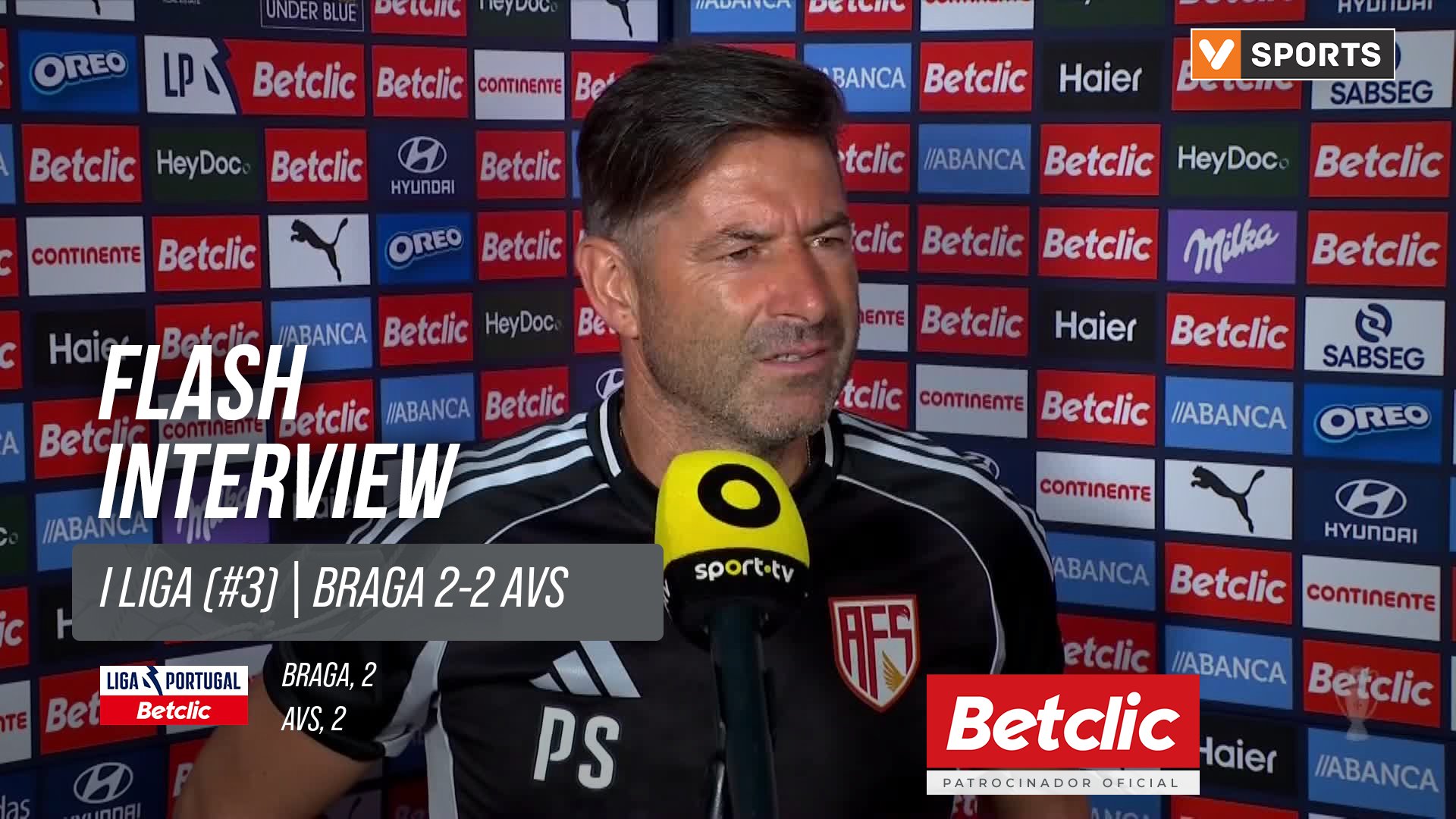 I Liga (#3) | Braga 2-2 AVS: Flash Interview Paulo Sousa