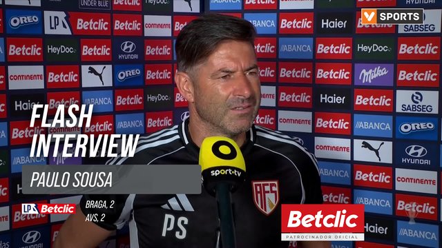 I Liga (#3) | Braga 2-2 AVS: Flash Interview Paulo Sousa