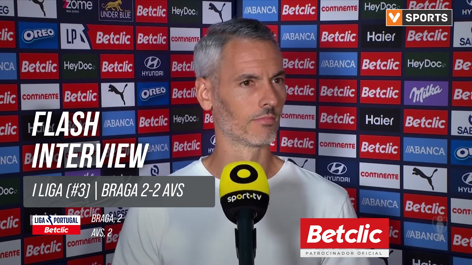 I Liga (#3) | Braga 2-2 AVS: Flash Interview Carlos Vicens
