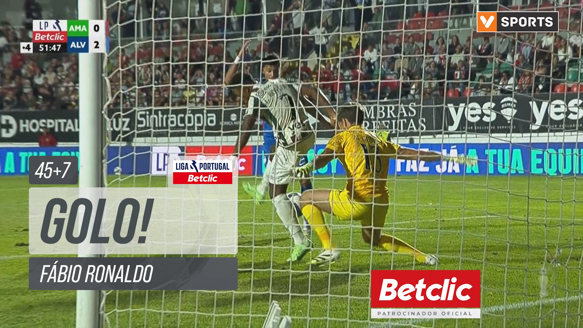 GOLO! Estrela Amadora, Fábio Ronaldo aos 45'+7', Estrela Amadora 1-2 Alverca