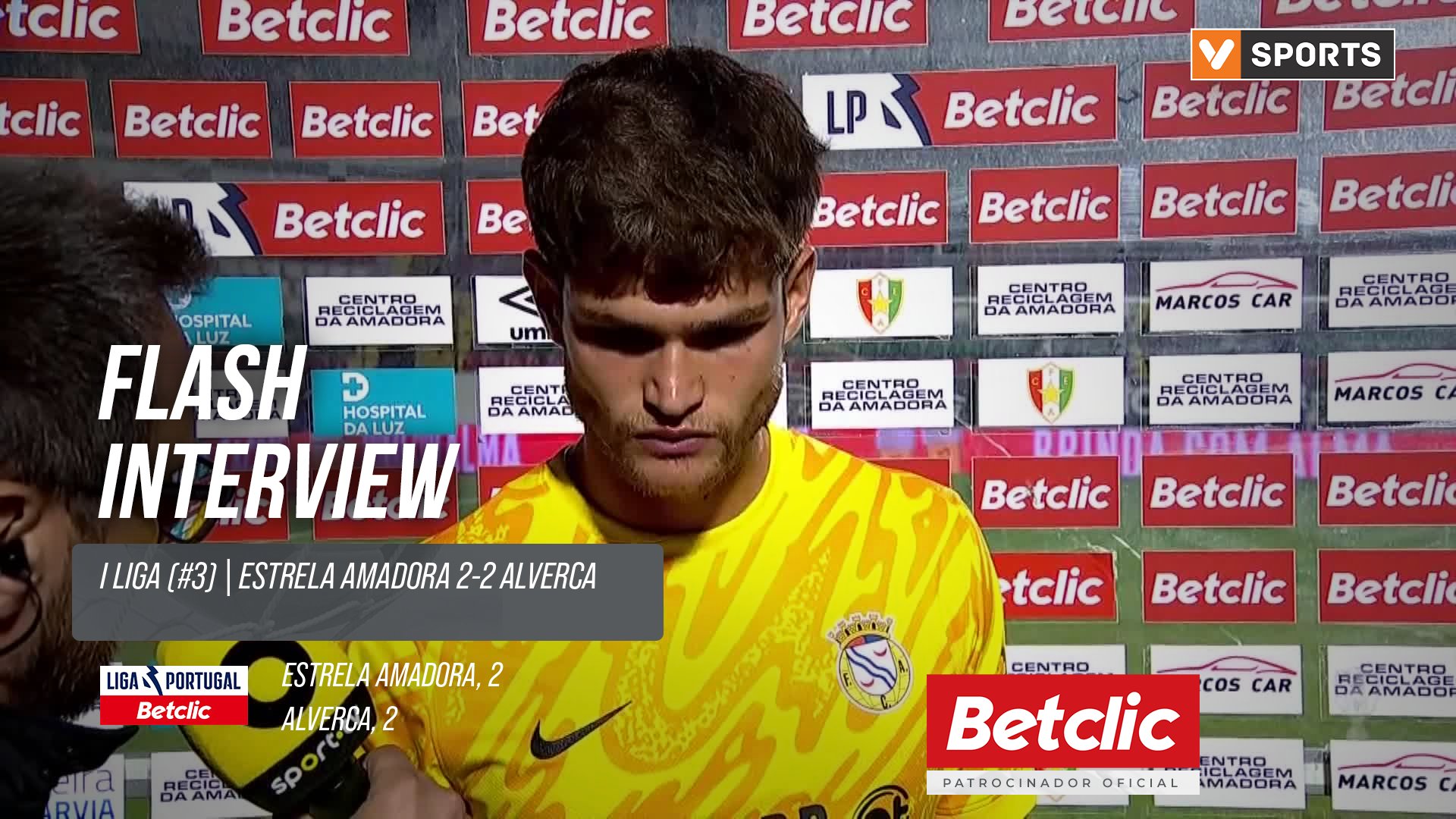 I Liga (#3) | Estrela Amadora 2-2 Alverca: Flash Interview André Gomes