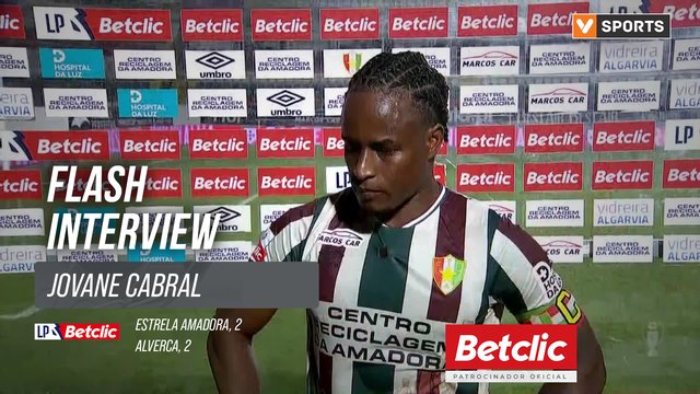 I Liga (#3) | Estrela Amadora 2-2 Alverca: Flash Interview Jovane Cabral