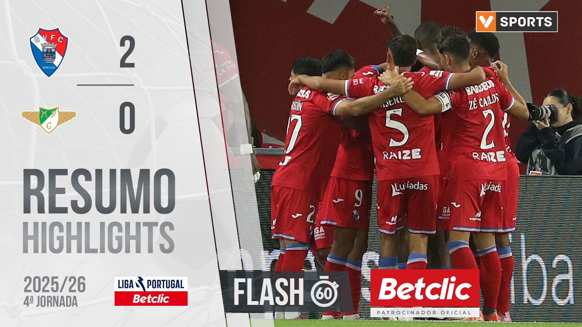 Liga Portugal Betclic (4ªJ): Resumo Flash Gil Vicente 2-0 Moreirense