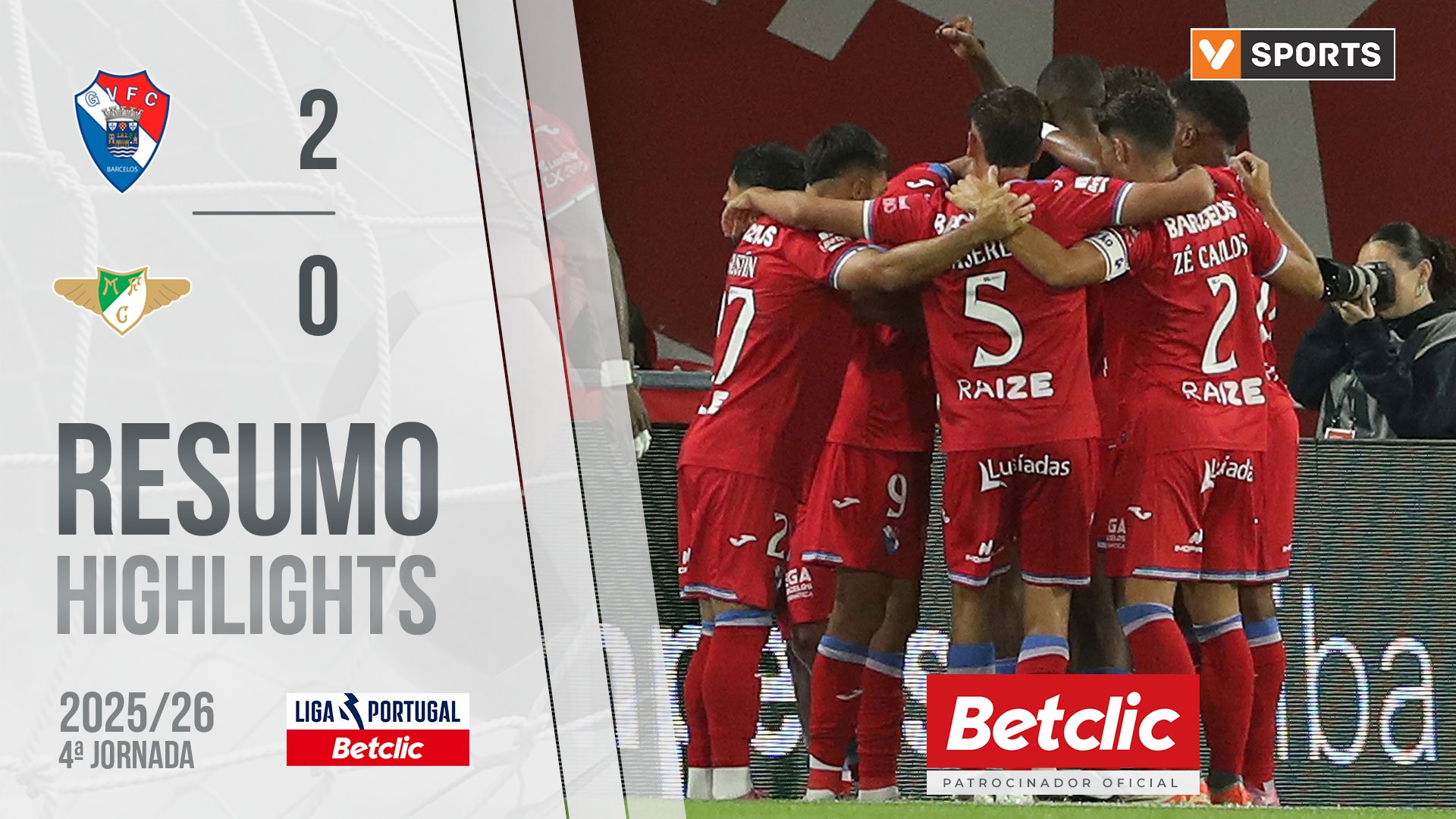 Liga Portugal Betclic (4ªJ): Resumo Gil Vicente 2-0 Moreirense