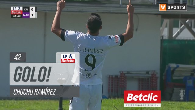 GOLO! Nacional, Chuchu Ramírez aos 42', Casa Pia 0-2 Nacional