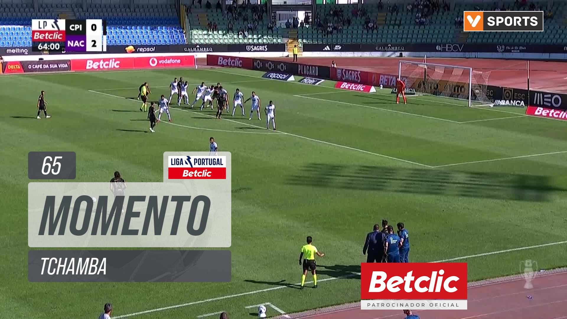 Casa Pia, Jogada, Tchamba aos 65'