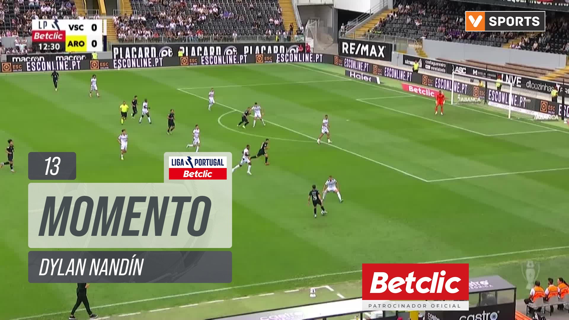 Arouca, Jogada, Dylan Nandín aos 13'