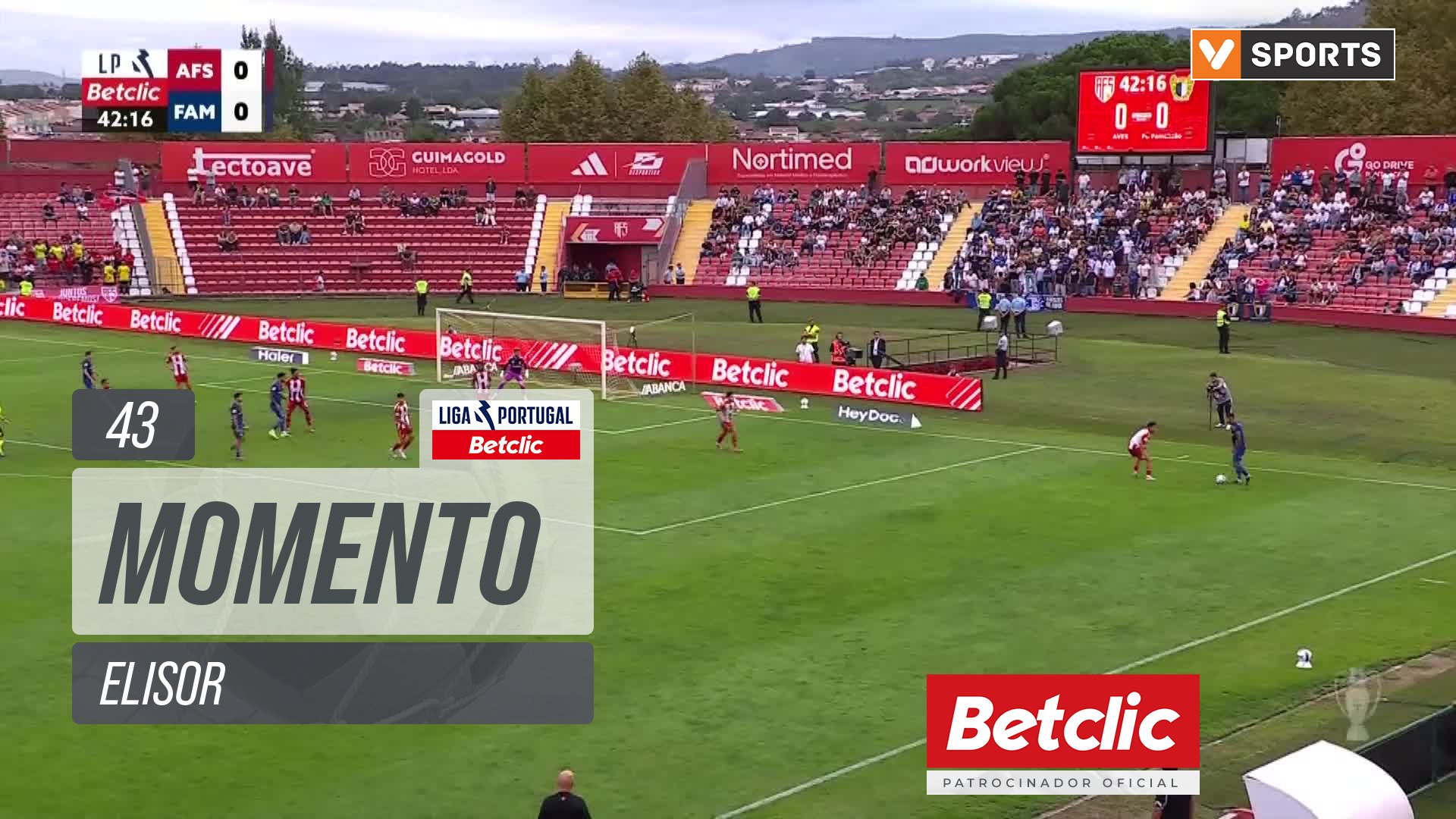 Famalicão, Jogada, Elisor aos 43'