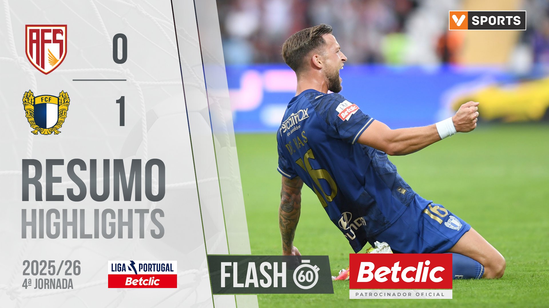 Liga Portugal Betclic (4ªJ): Resumo Flash AVS 0-1 Famalicão