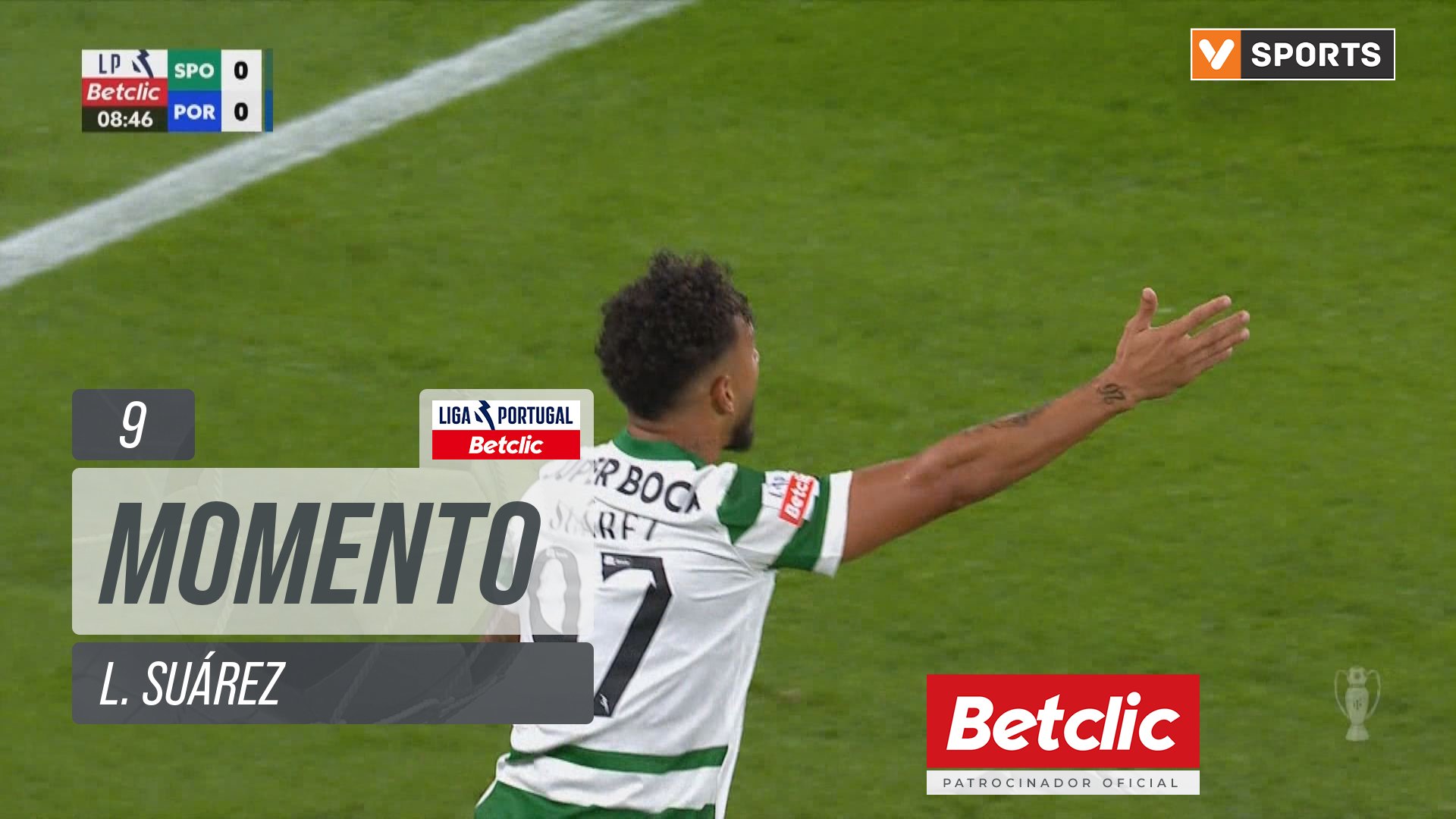 Sporting, Jogada, L. Suárez aos 9'