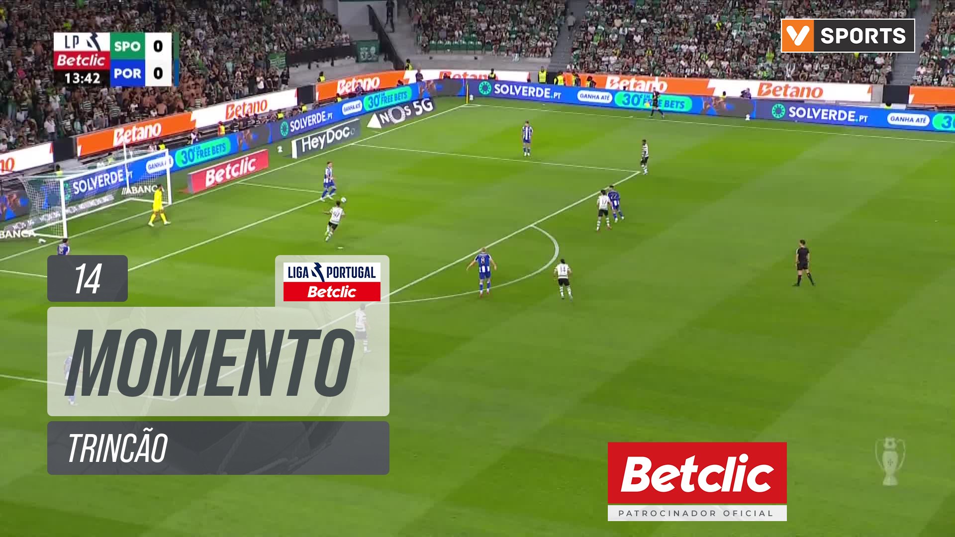 Sporting, Jogada, Trincão aos 14'