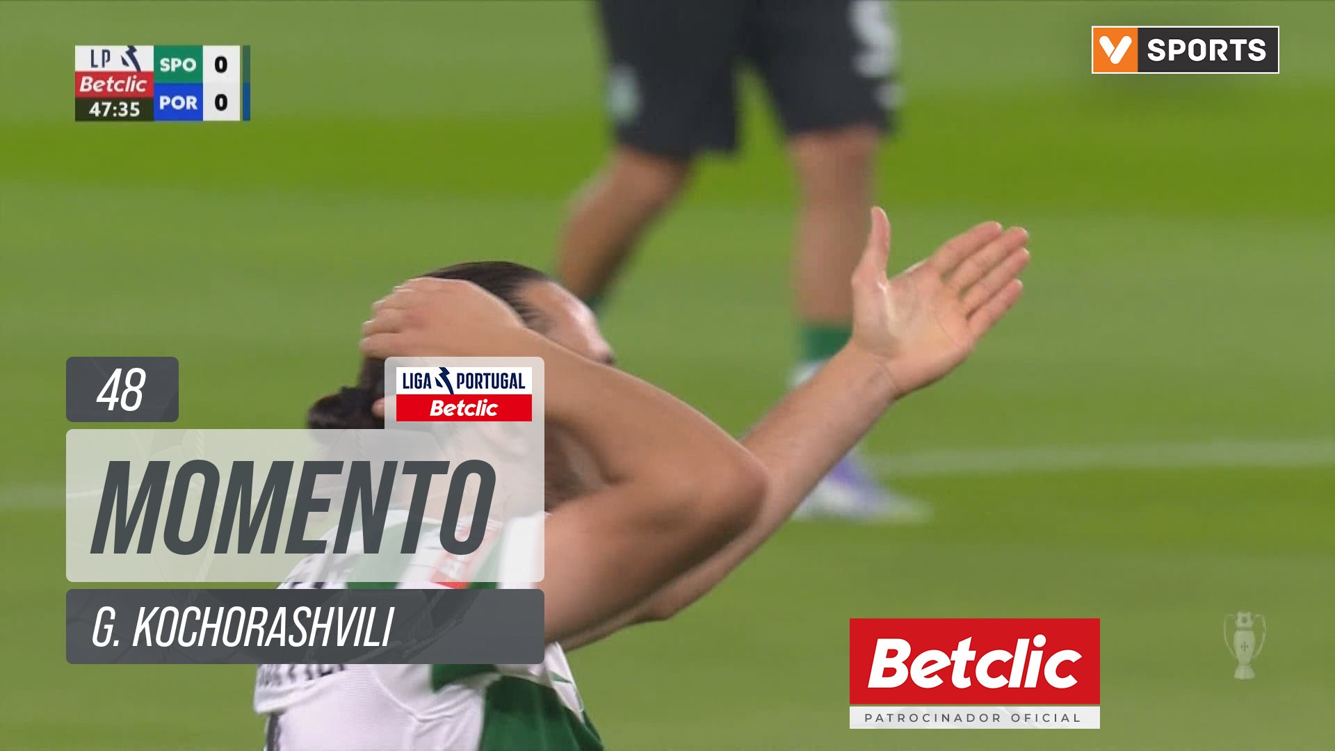 Sporting, Jogada, G. Kochorashvili aos 48'
