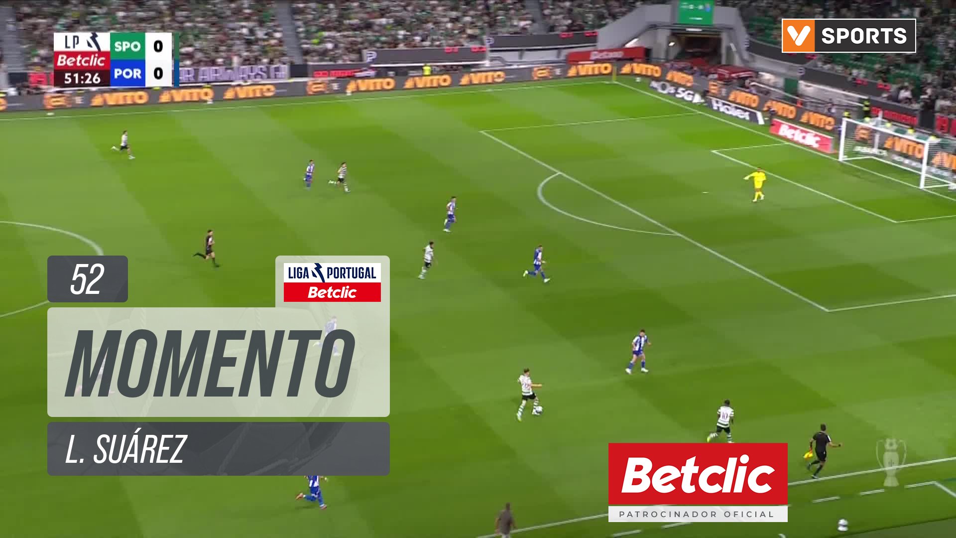 Sporting, Jogada, L. Suárez aos 52'