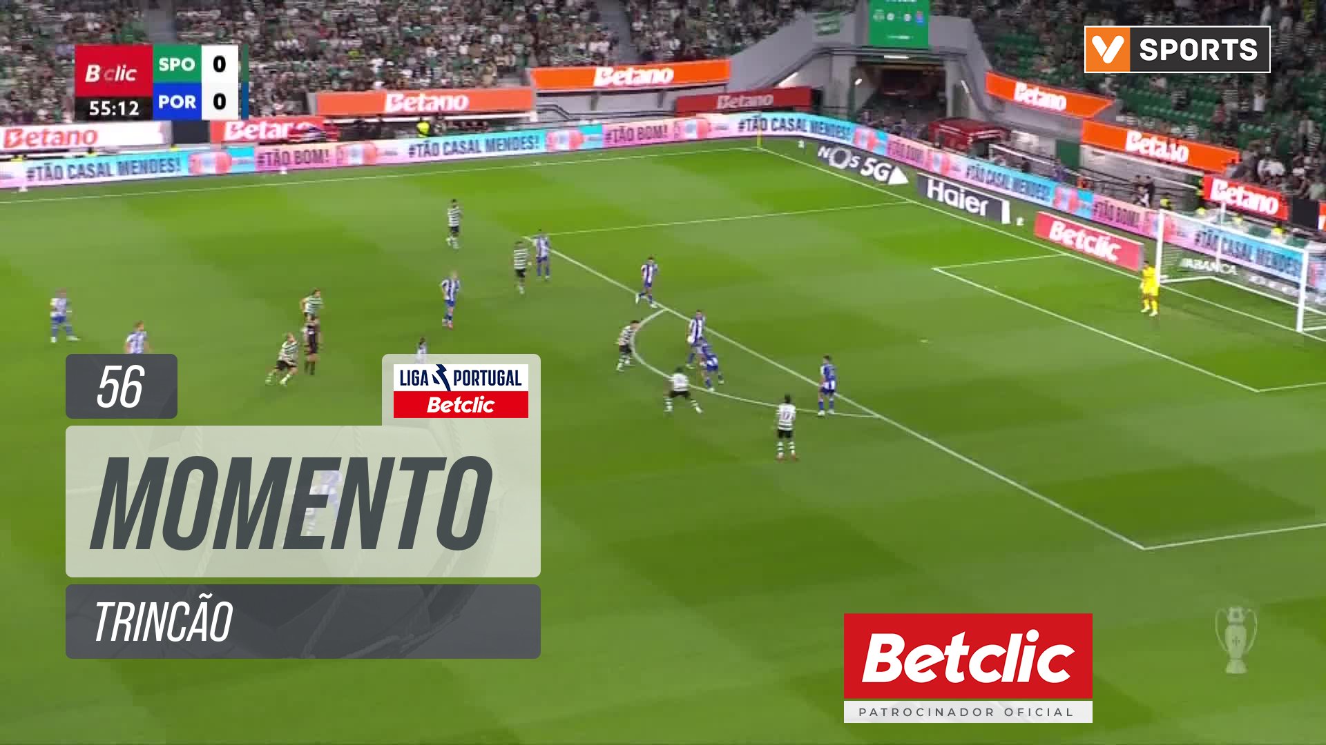 Sporting, Jogada, Trincão aos 56'
