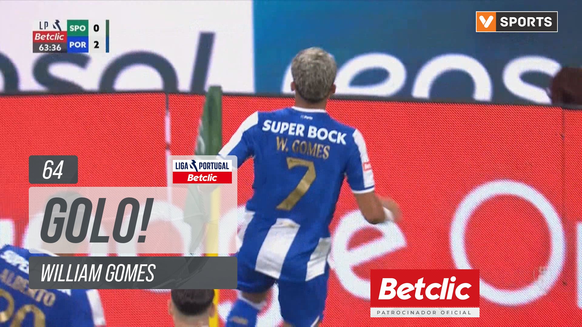 GOLO! FC Porto, William Gomes aos 64', Sporting 0-2 FC Porto