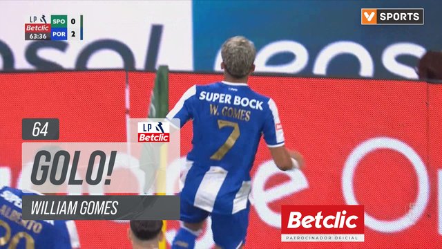 GOLO! FC Porto, William Gomes aos 64', Sporting 0-2 FC Porto