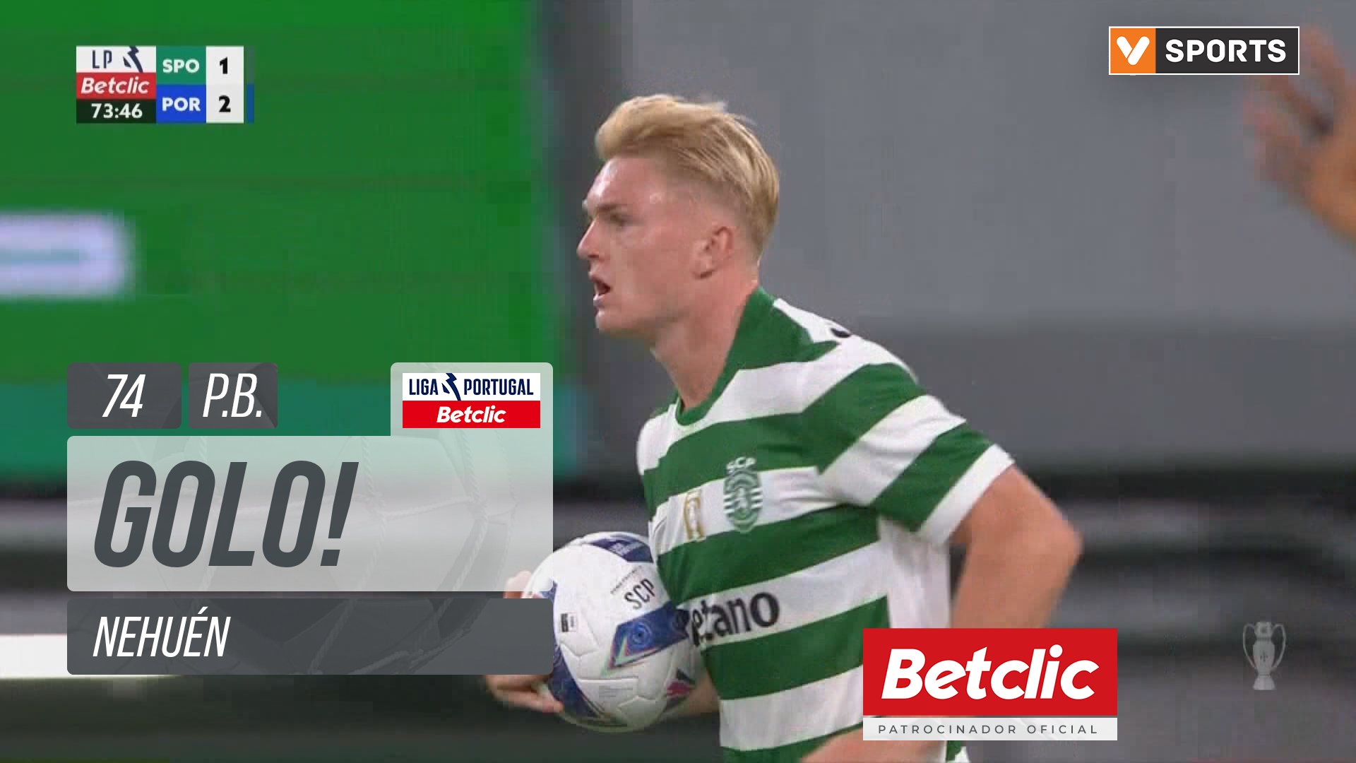 GOLO! Sporting, Nehuén (p.b.) aos 74', Sporting 1-2 FC Porto