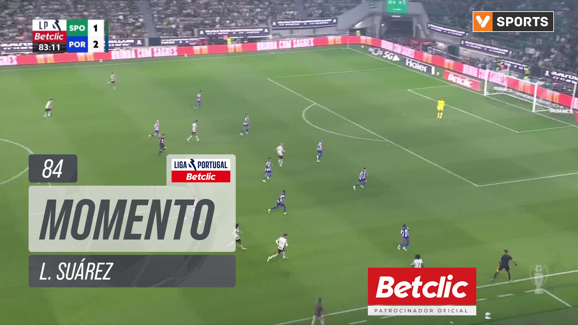 Sporting, Jogada, L. Suárez aos 84'