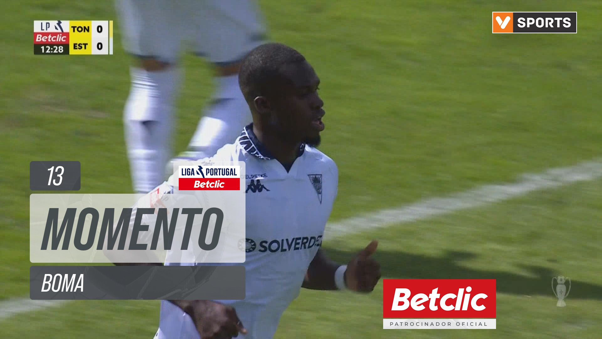 Estoril, Jogada, Boma aos 13'