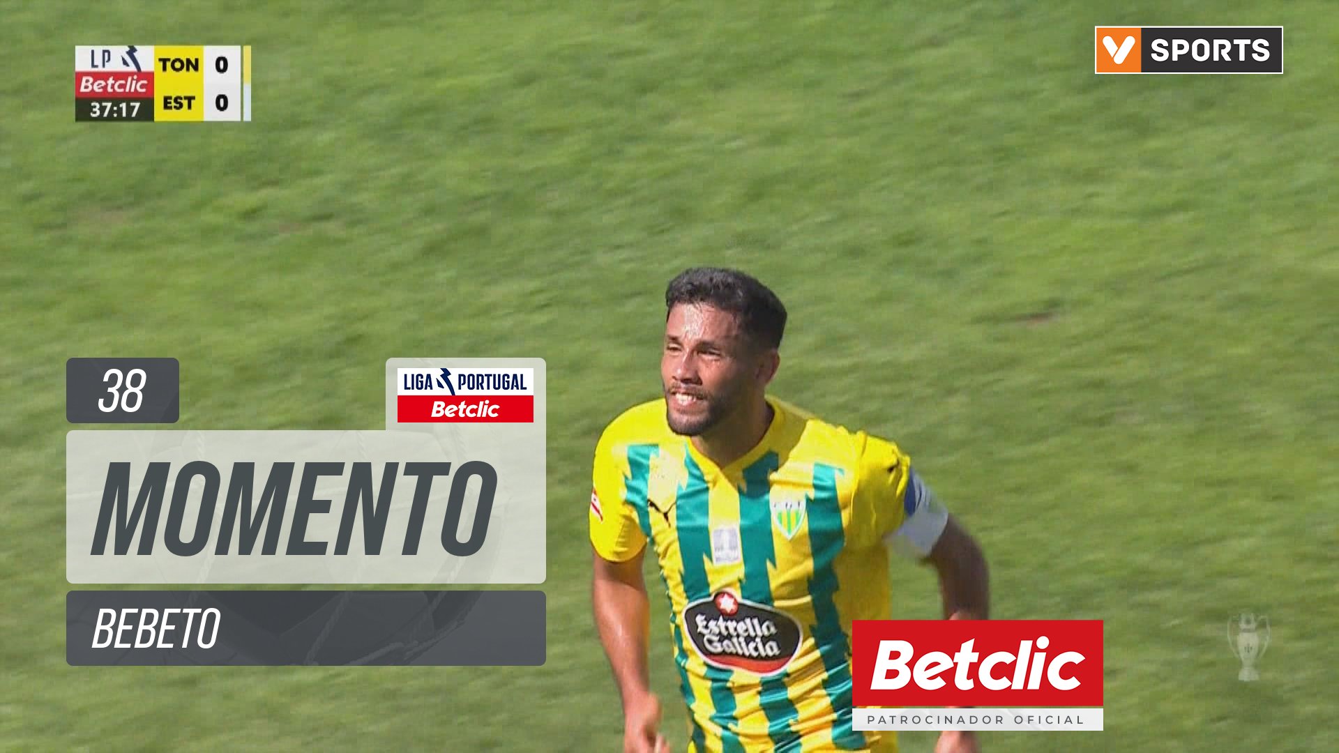 Tondela, Jogada, Bebeto aos 38'