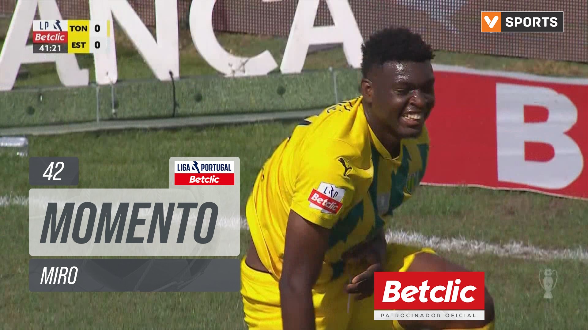 Tondela, Jogada, Miro aos 42'