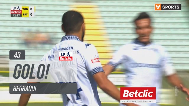 GOLO! Estoril, Begraoui aos 43', Tondela 0-1 Estoril