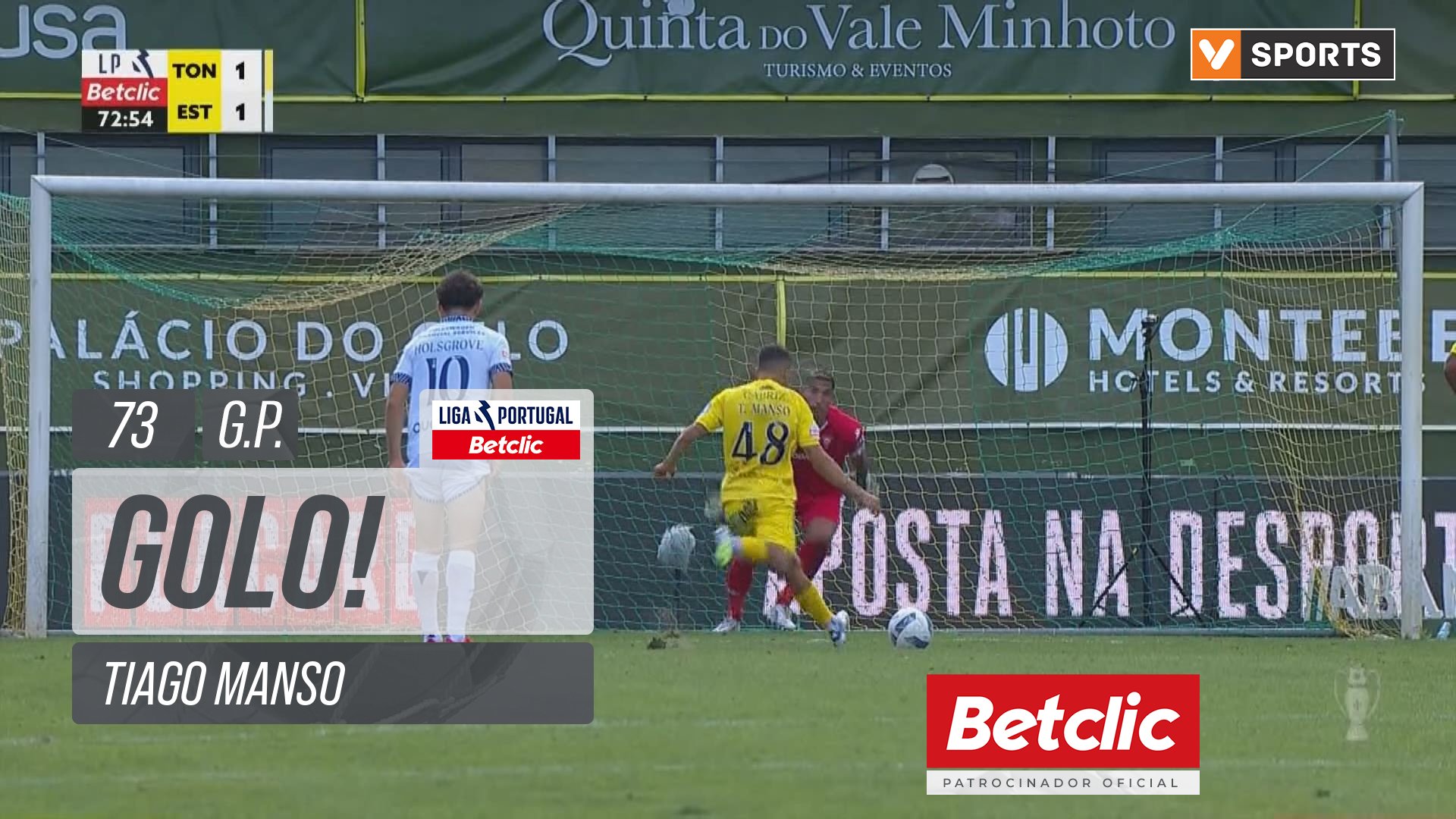 GOLO! Tondela, Tiago Manso aos 73', Tondela 1-1 Estoril