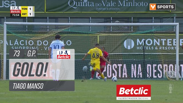 GOLO! Tondela, Tiago Manso aos 73', Tondela 1-1 Estoril